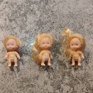 Blonde Hair Mini Doll Trio